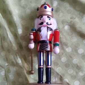 Classic Red and Gold Nutcracker Toy